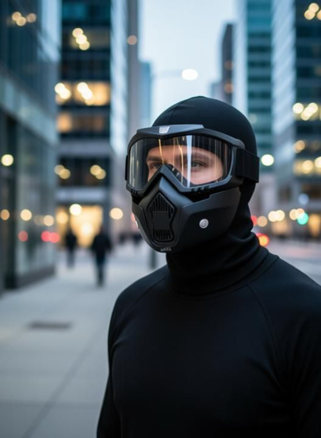 Image of AMRIO White Bike Face Mask for Men & Women (Size: Free, Balaclava)