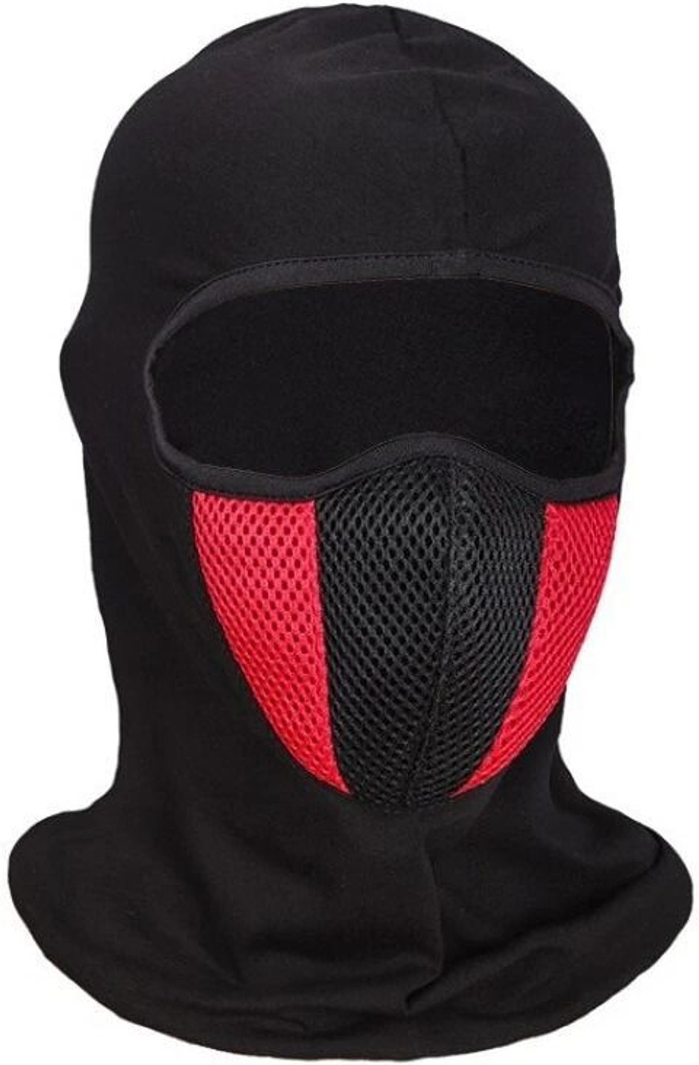 Image of Rhtdm Black, Red Helmet Skull Cap for Men & Women