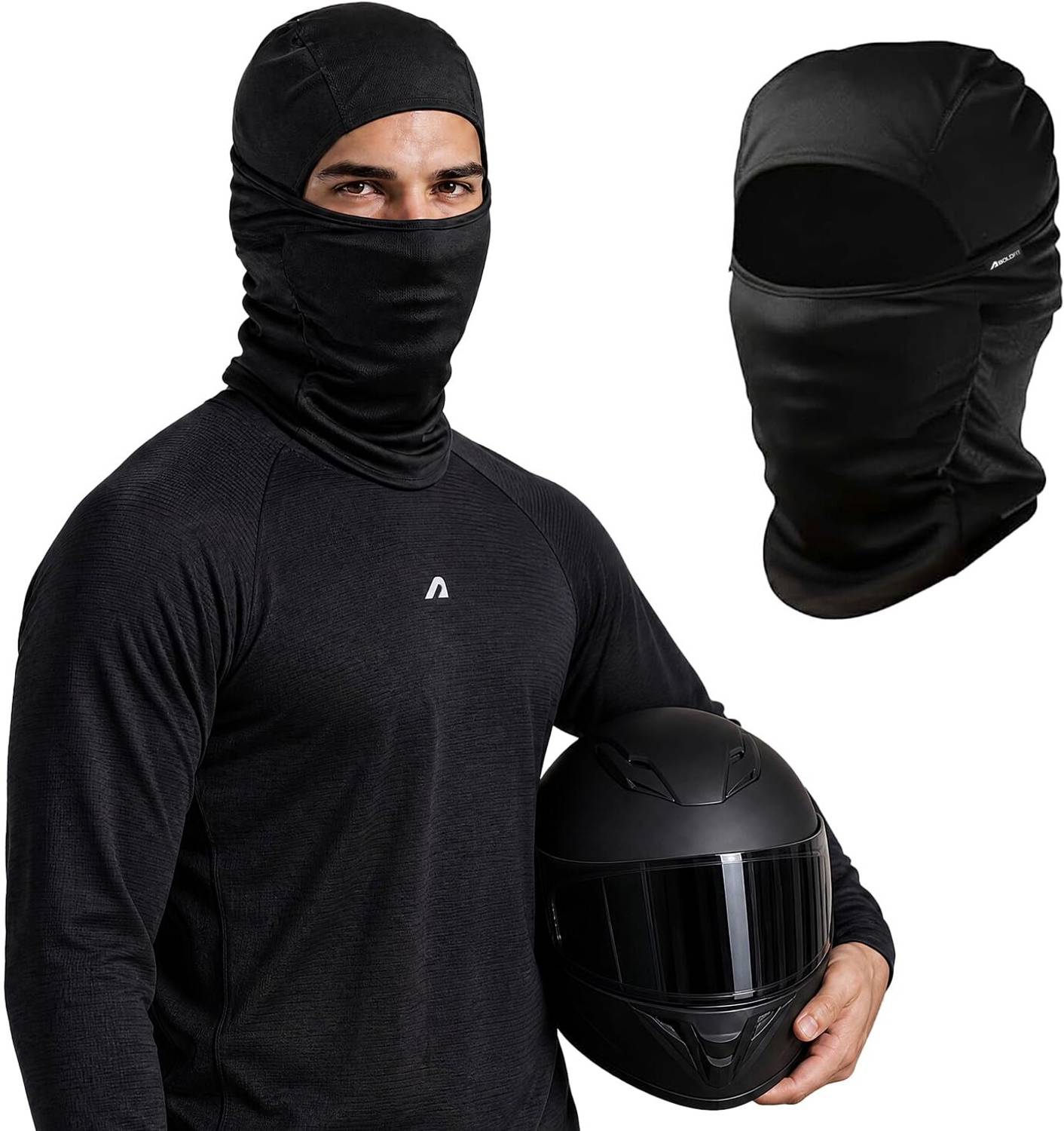 BOLDFIT Black Bike Face Mask - Image 1