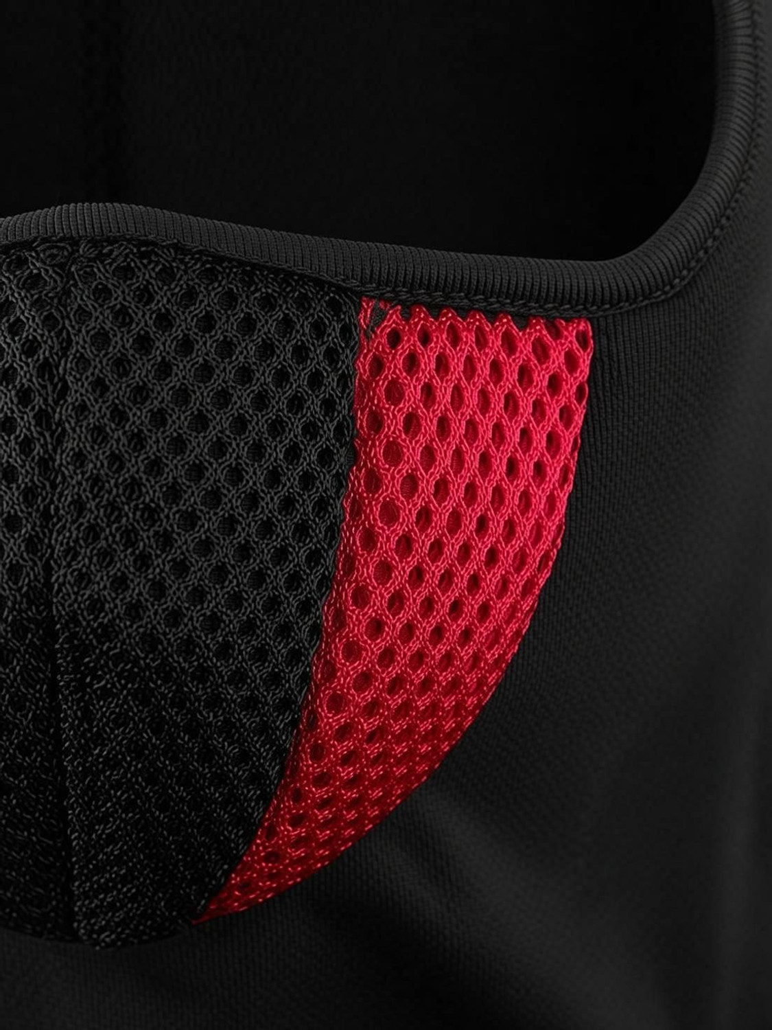 Image of Taveesa Black, Red Bike Face Mask for Men