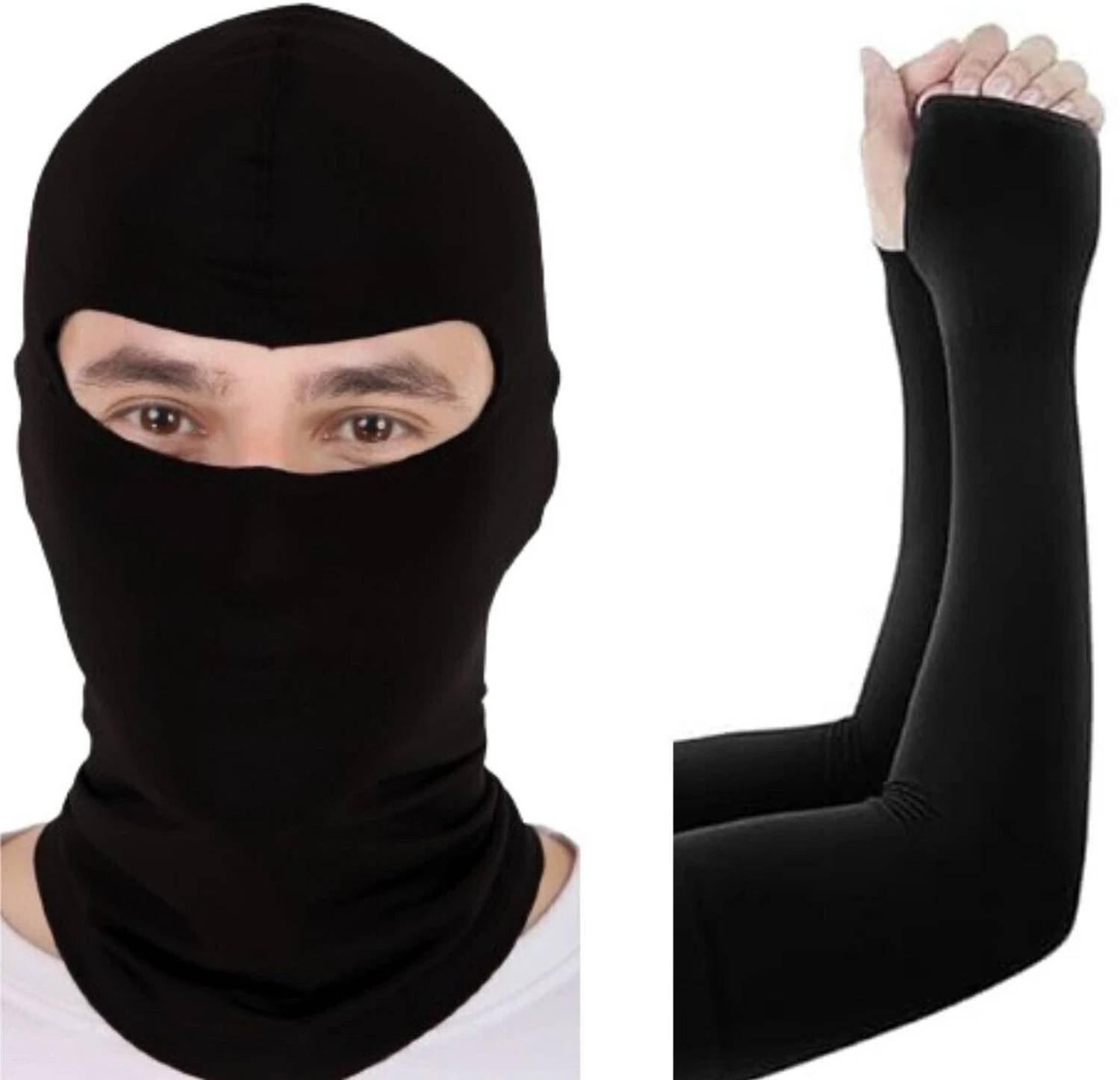JUST JUNKIES Black Bike Face Mask for Men - Image 2