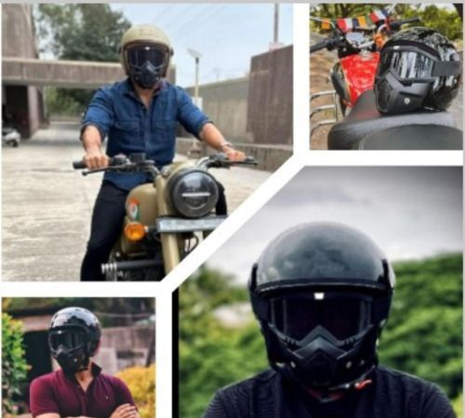 Image of AMRIO Black Bike Face Mask for Men & Women