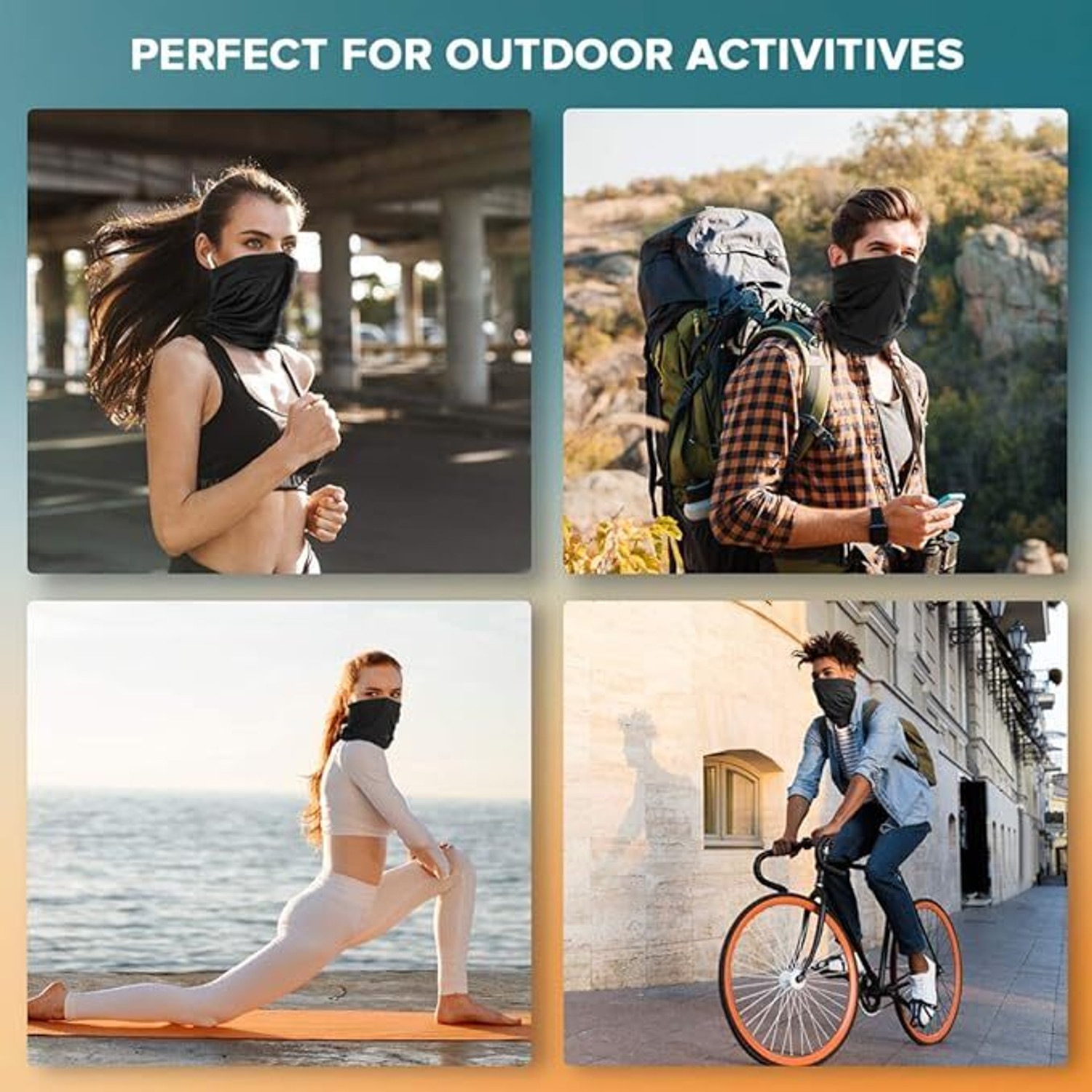 Image of plutoprom Grey Bike Face Mask for Men & Women