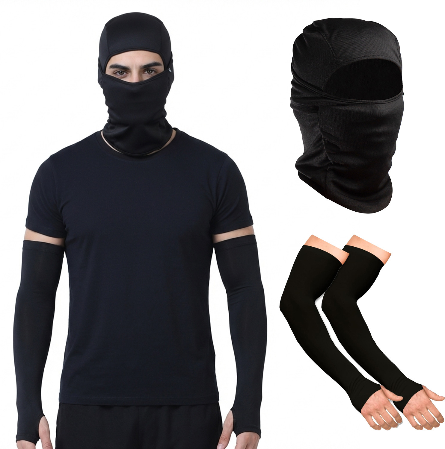 Image of BOLDFIT Black Bike Face Mask for Men & Women