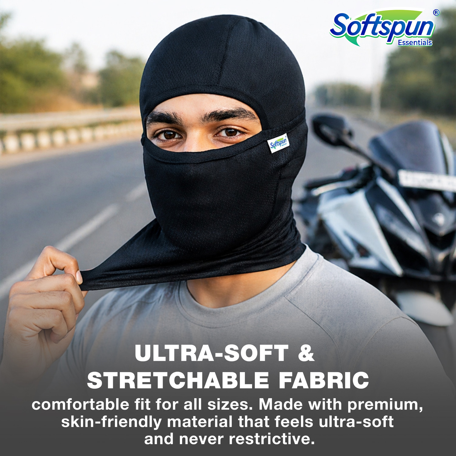 Image of SOFTSPUN Essentials Motorcycle Riding Gloves ,balaclava Riding Gloves