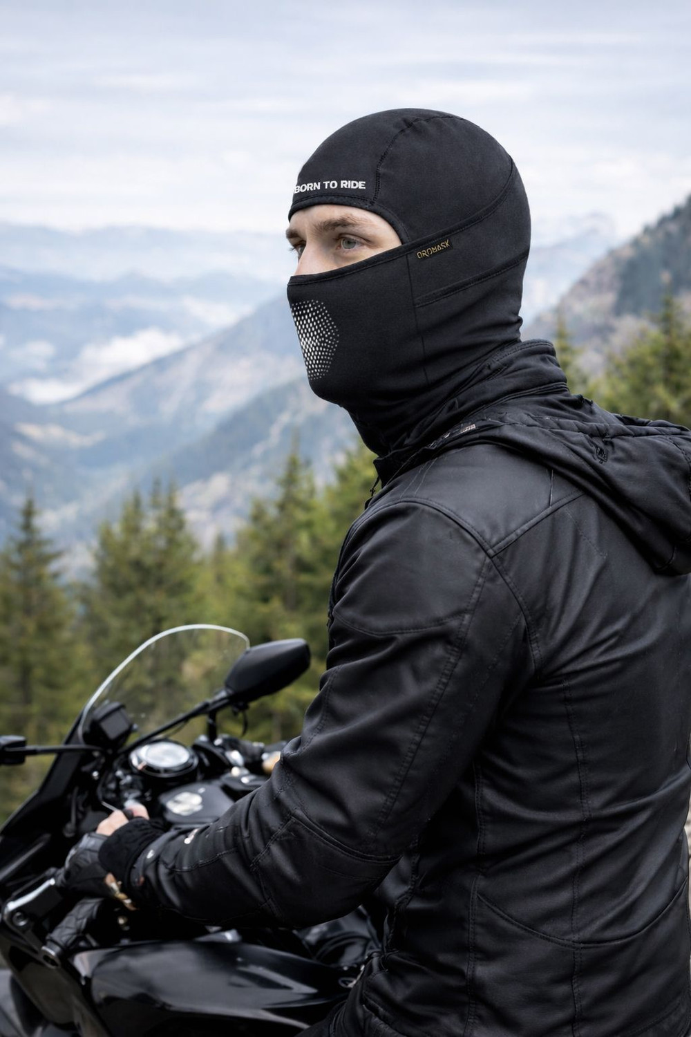 Image of OROMASK Black Bike Face Mask for Men & Women