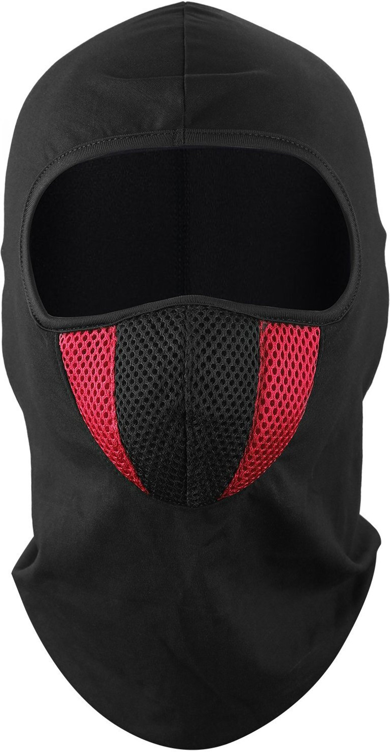 Image of Taveesa Black, Red Bike Face Mask for Men