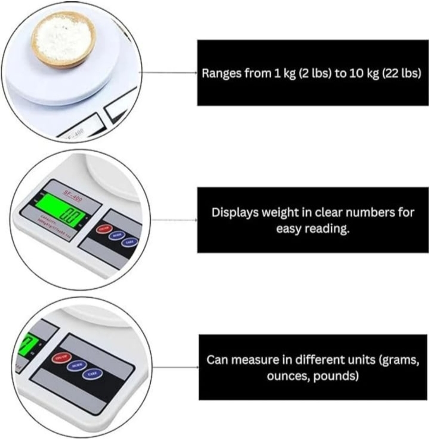 Image of ELIGHTWAY MEDGEARS LCD WEIGHT MACHINE MULTIPURPOSE PORTABLE WEIGHING SCALE Balance Scale