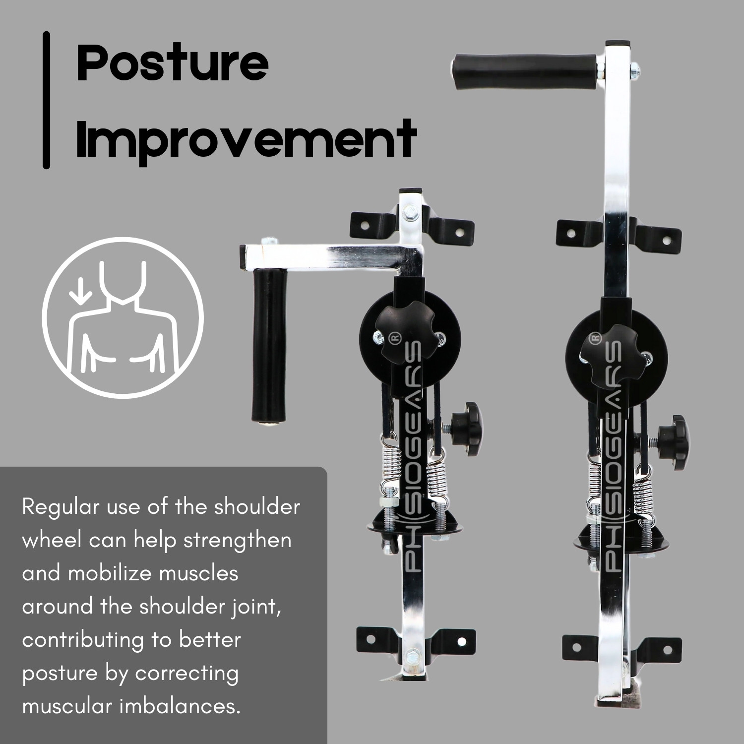 Image of MEDGEARS Shoulder Wheel Compact Model With Wrist Exerciser for physiotherapy Balance Step Balance Step