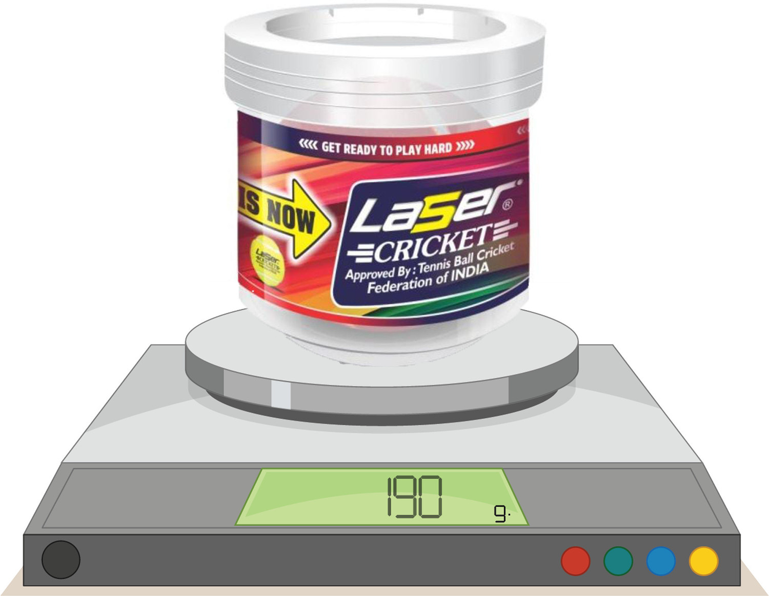 Image of LaserGuru Heavy Cricket Tennis Ball