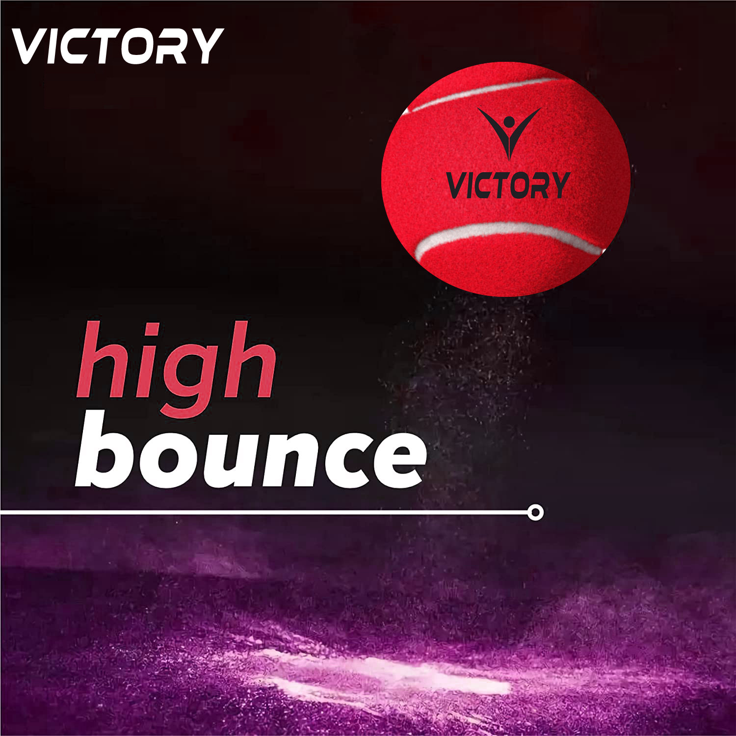 Image of VICTORY HEAVY Weight ( Pack of 3 ) Rubber Cricket Tennis Ball Cricket Cricket Tennis Ball