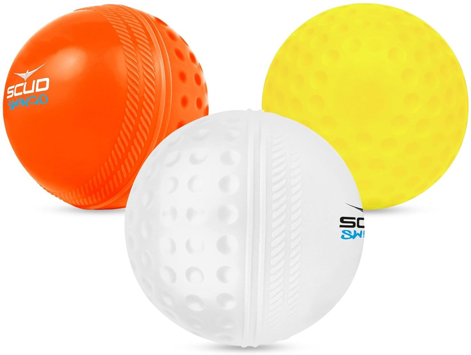 Image of scud Swingo WindBall for Cricket,Specially Designed for Swing,Half-Dimple&Half-Smooth Cricket Synthetic Ball