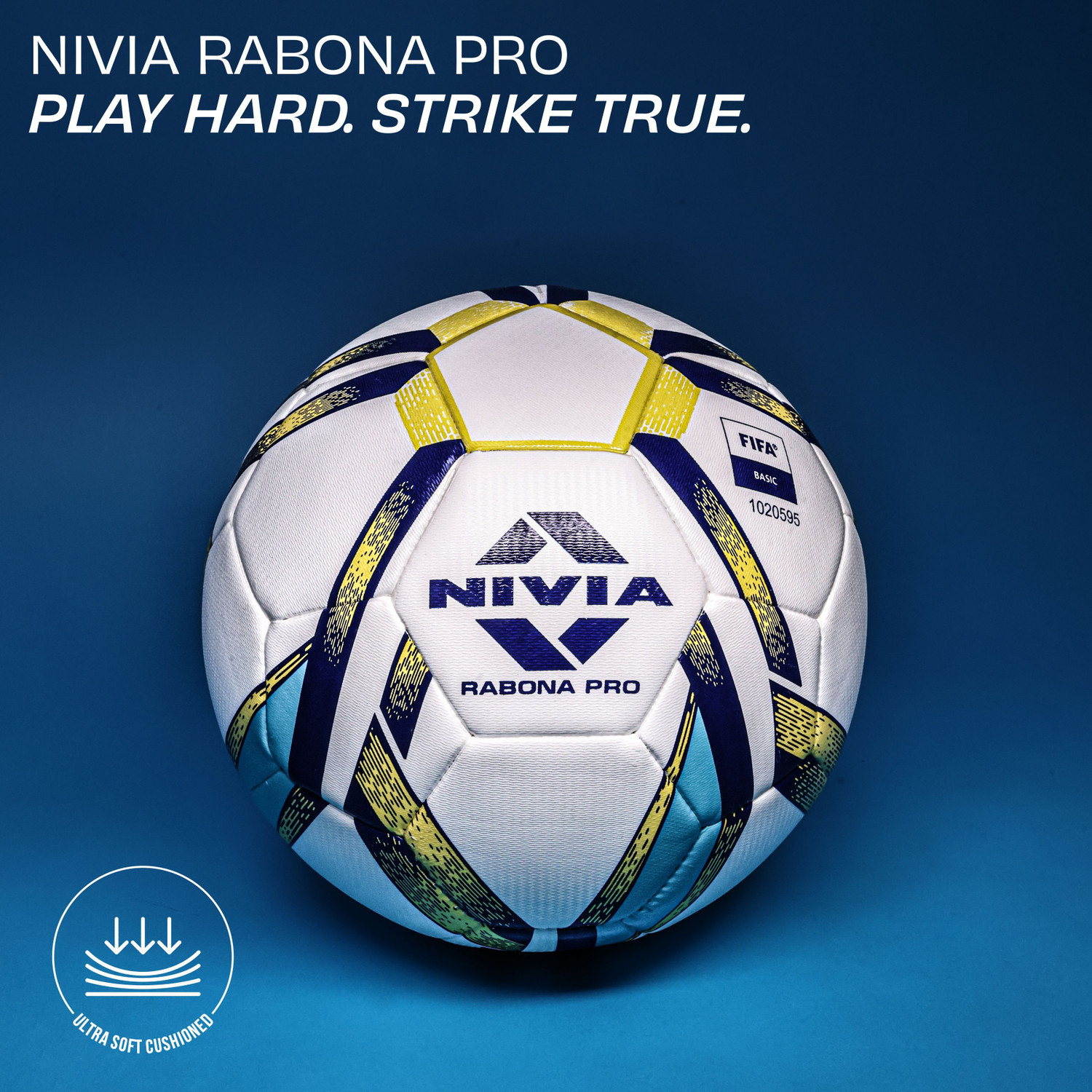 Image of NIVIA Rabona Pro, 32 Panel Design, TPU, Ideal For Natural and Artificial Turf Football - Size: 5