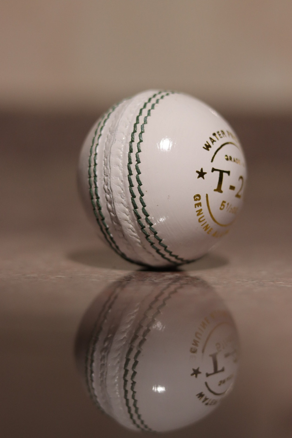 Image of Cricketkingdom WHITE T-20 CRICKE BALL 2PIECE BALL Cricket Leather Ball