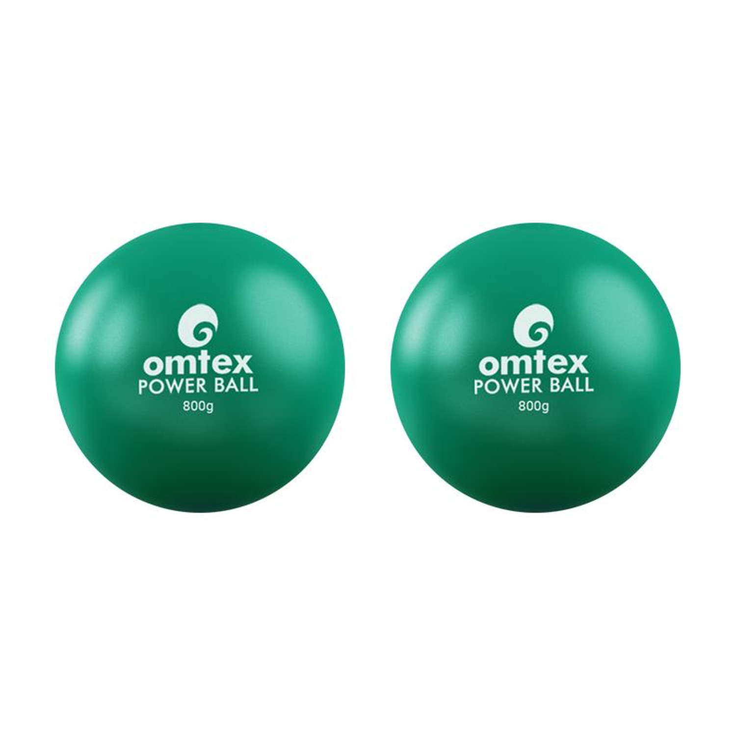 omtex Weighted Powered Balls 800 g for Hitting, Batting and Pitching Training - Green Cricket Rubber Ball