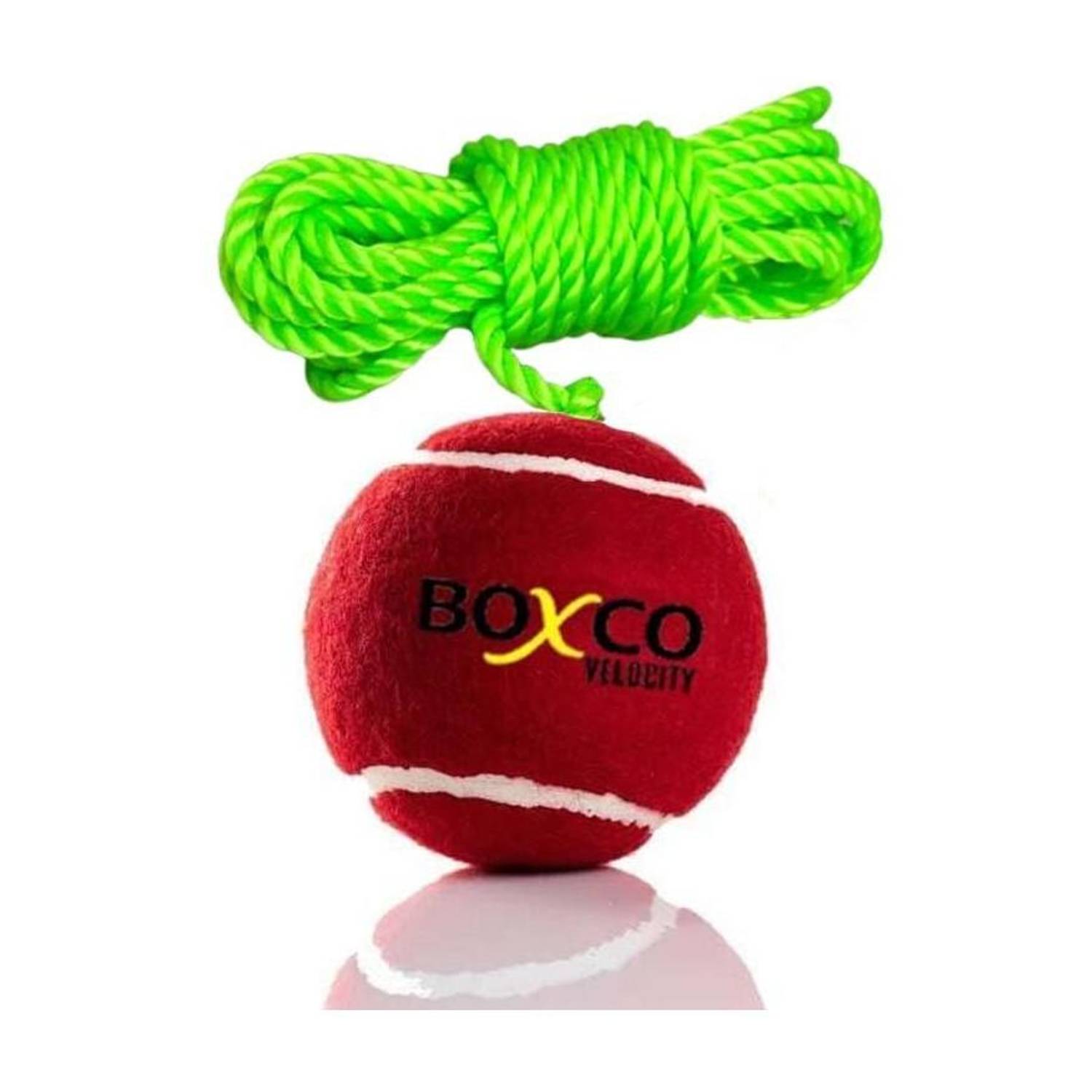 BOXCO Velocity Heavy Weight Hanging Tennis Cricket Ball for Match Practice & Training Cricket Training Ball