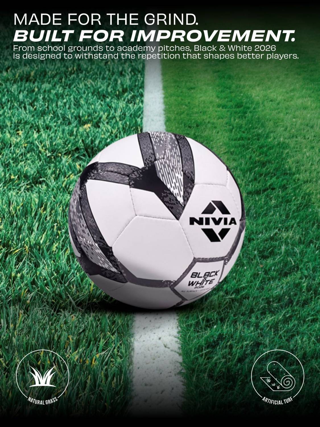 NIVIA 32 Panel Training Football - Size 5 - Image 3