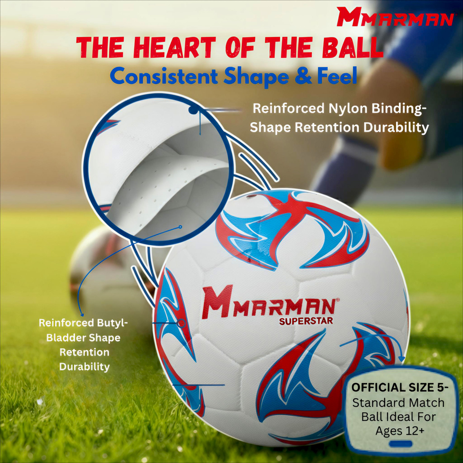 Image of Marman Superstar with Pump Football - Size: 5