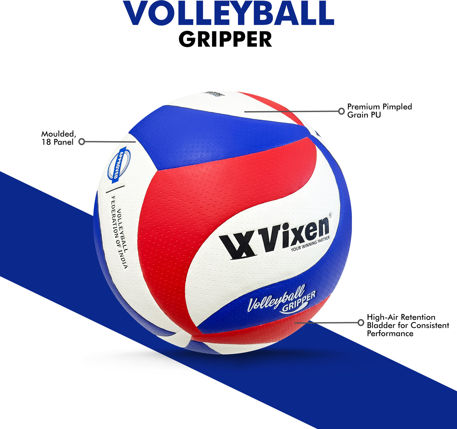 Image of Vixen Vollyball Soft Touch 5001 Volleyball - Size: 5