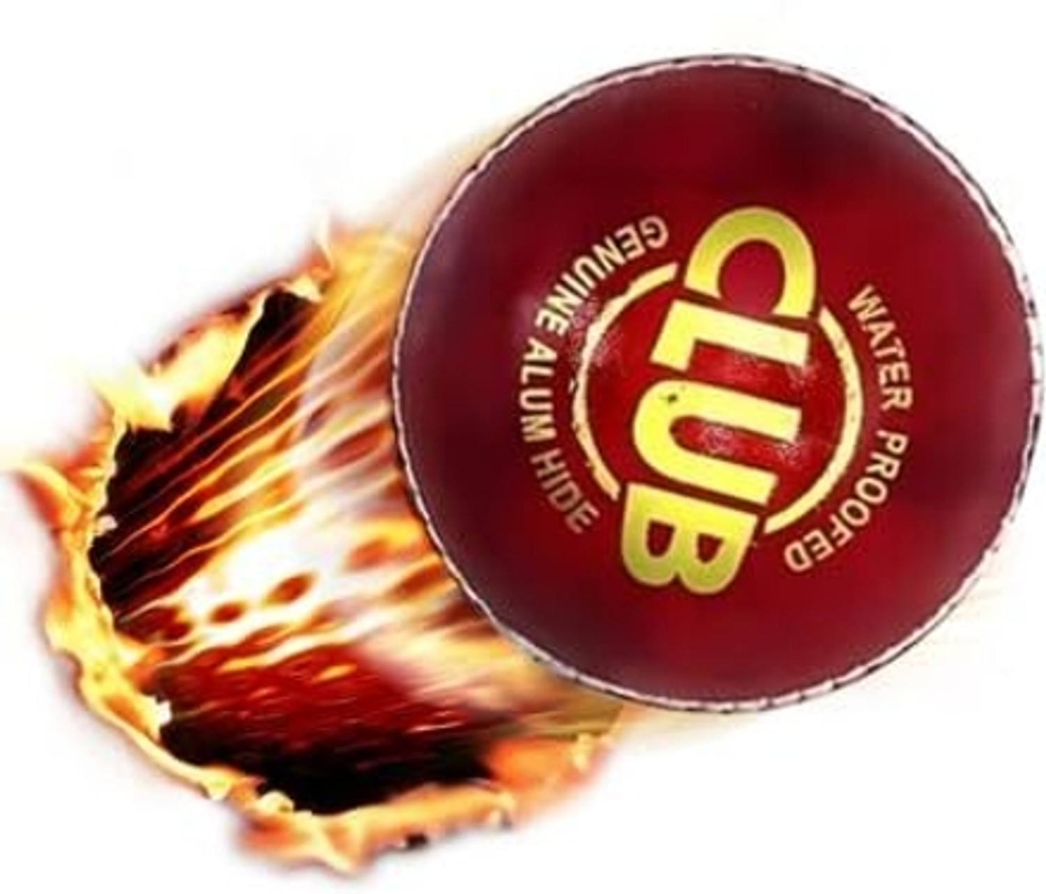 Image of PRISAMX RED & WHITE CRICKET BALL CLUB LEATHER BALL Cricket Leather Ball