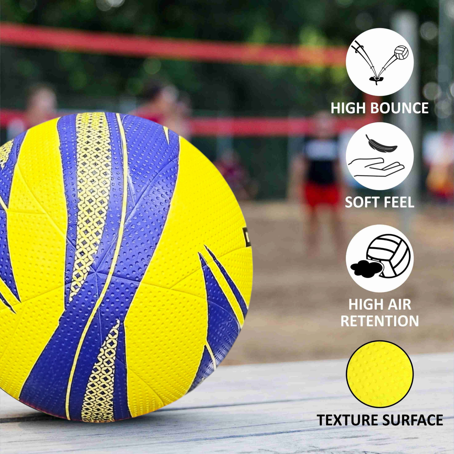 Image of BOLT Combo Volleyball Twister with Net 360N, Pump&Wrist Band(Ball+Net+Pump+WristBand) Volleyball - Size: 4