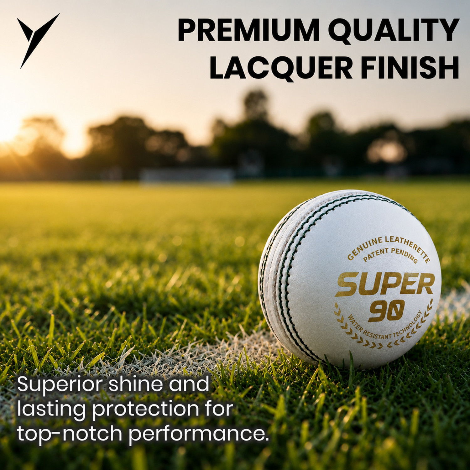 Image of Jaspo Super-90 Leatherette Cricket Ball for Outdoor Play|PU Core|Hand Stitched Finish| Cricket Leather Ball
