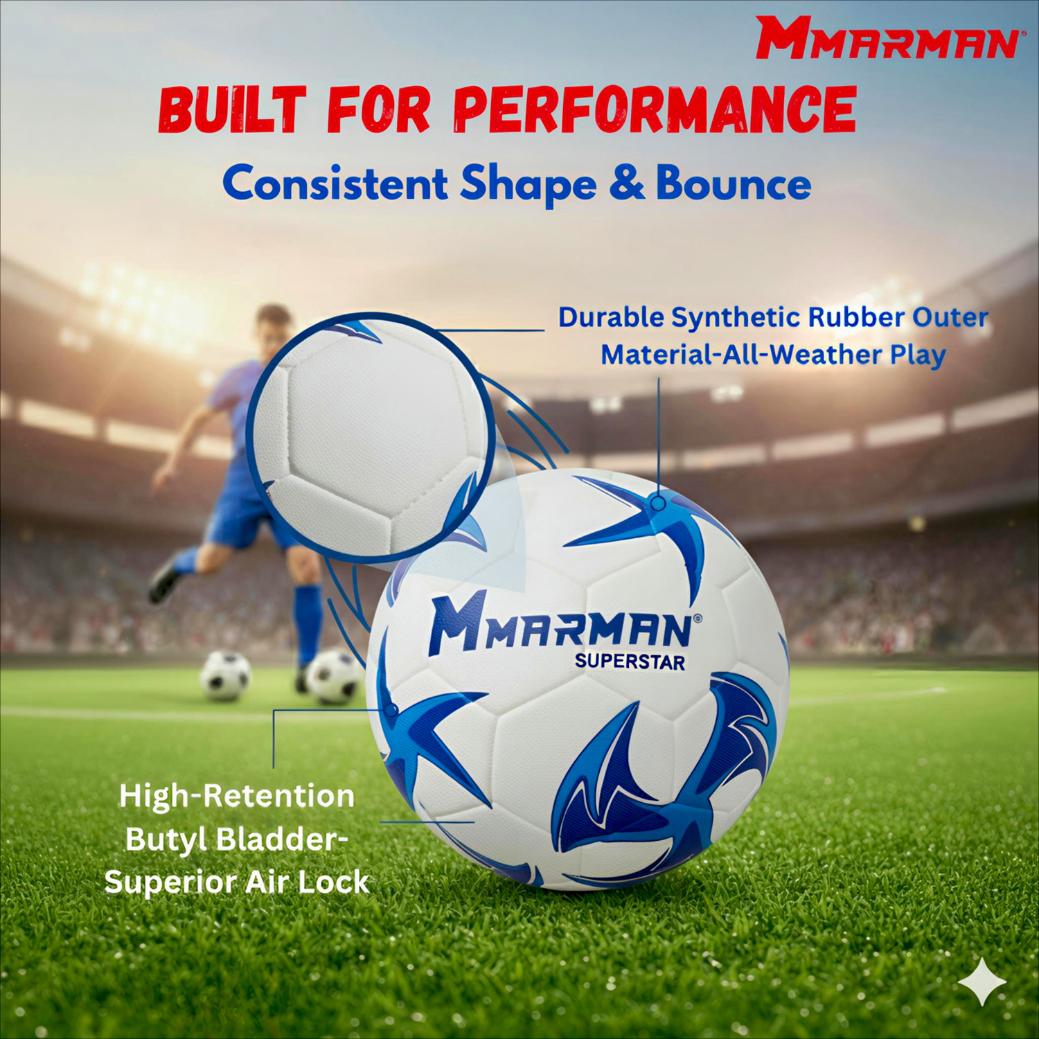 Image of Marman Superstar with Pump Football - Size: 5