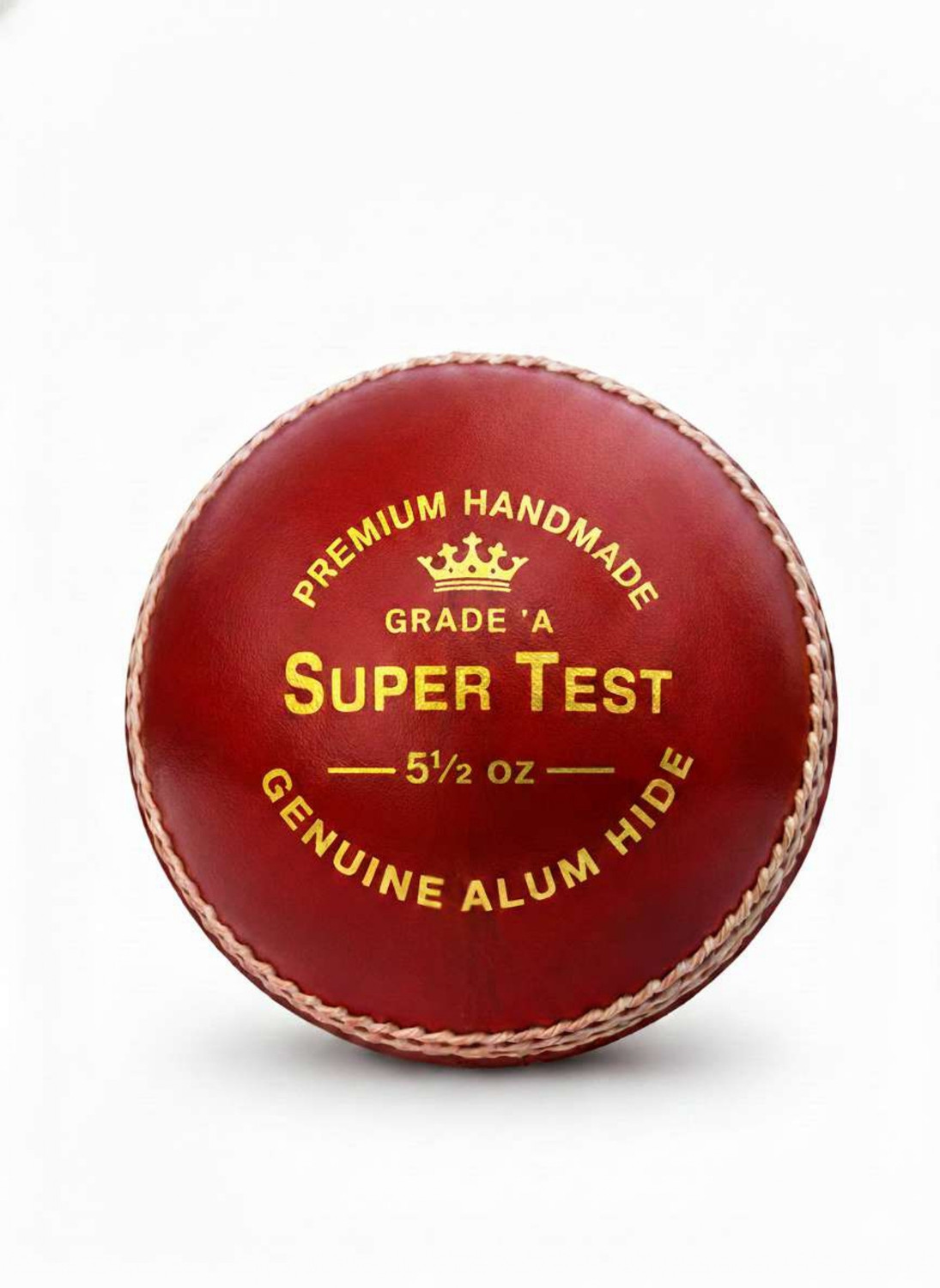 Image of Drakon Sports Super Test Red Pack of 1 Cricket Leather Ball