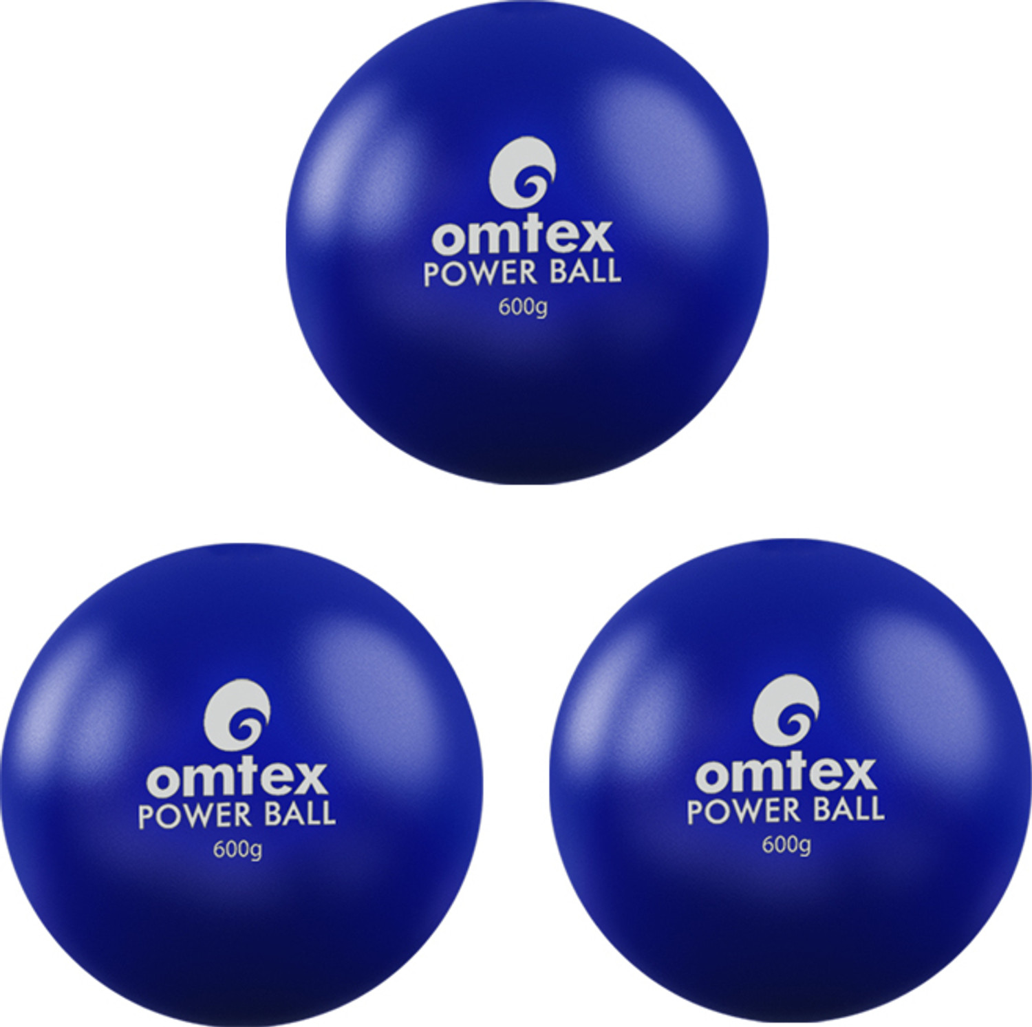 omtex Weighted Powered Balls 600 g for Hitting, Batting and Pitching Training - Blue Cricket Rubber Ball