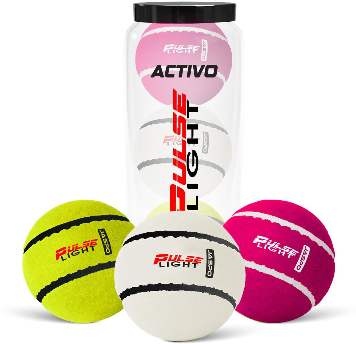 Image of Jaspo Activo Tennis Cricket Ball, 66mm, Wool Felt, 80g, High Bounce Rubber Core, Cricket Tennis Ball