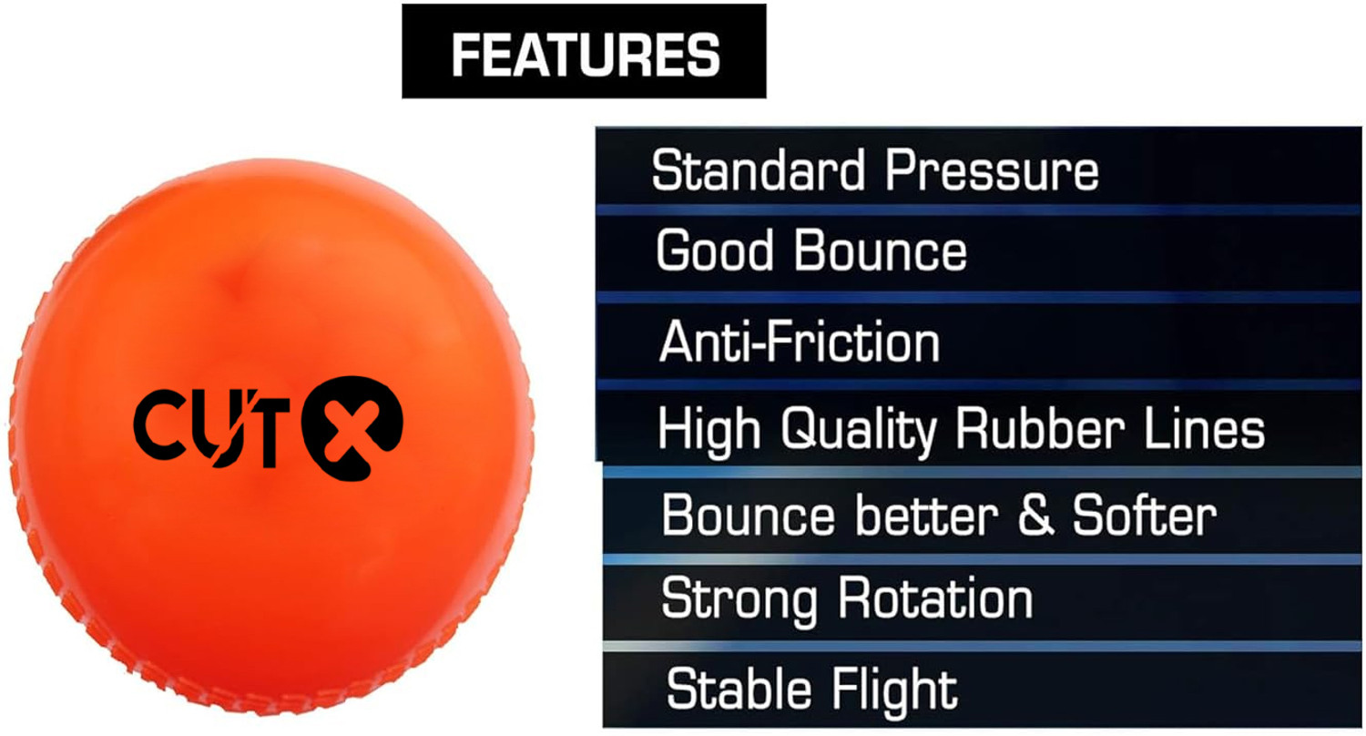 Image of CUTX Cricket Practice Ball | Wind Ball | In & Outdoor Ball Multicoloured 12PCS Cricket Synthetic Ball