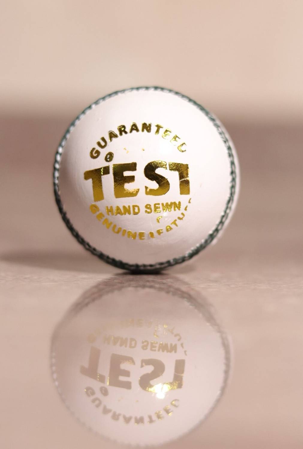 CK White Test Ball Cricket Leather Ball - Image 1