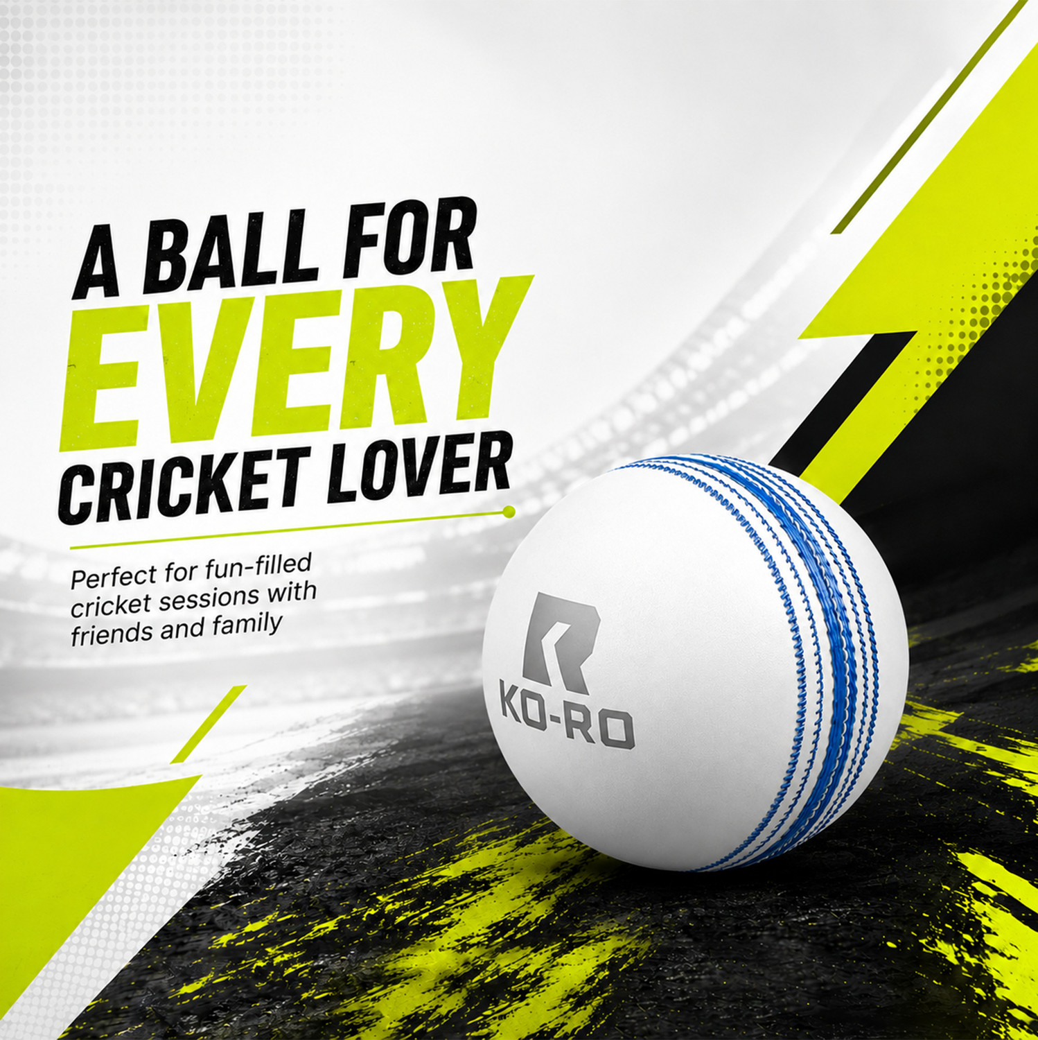Image of KORO I-20 Plus Practice Cricket Wind Balls Indoor & Outdoor Street & Beach Cricket Cricket Synthetic Ball (Standard, Pack of 6, White)
