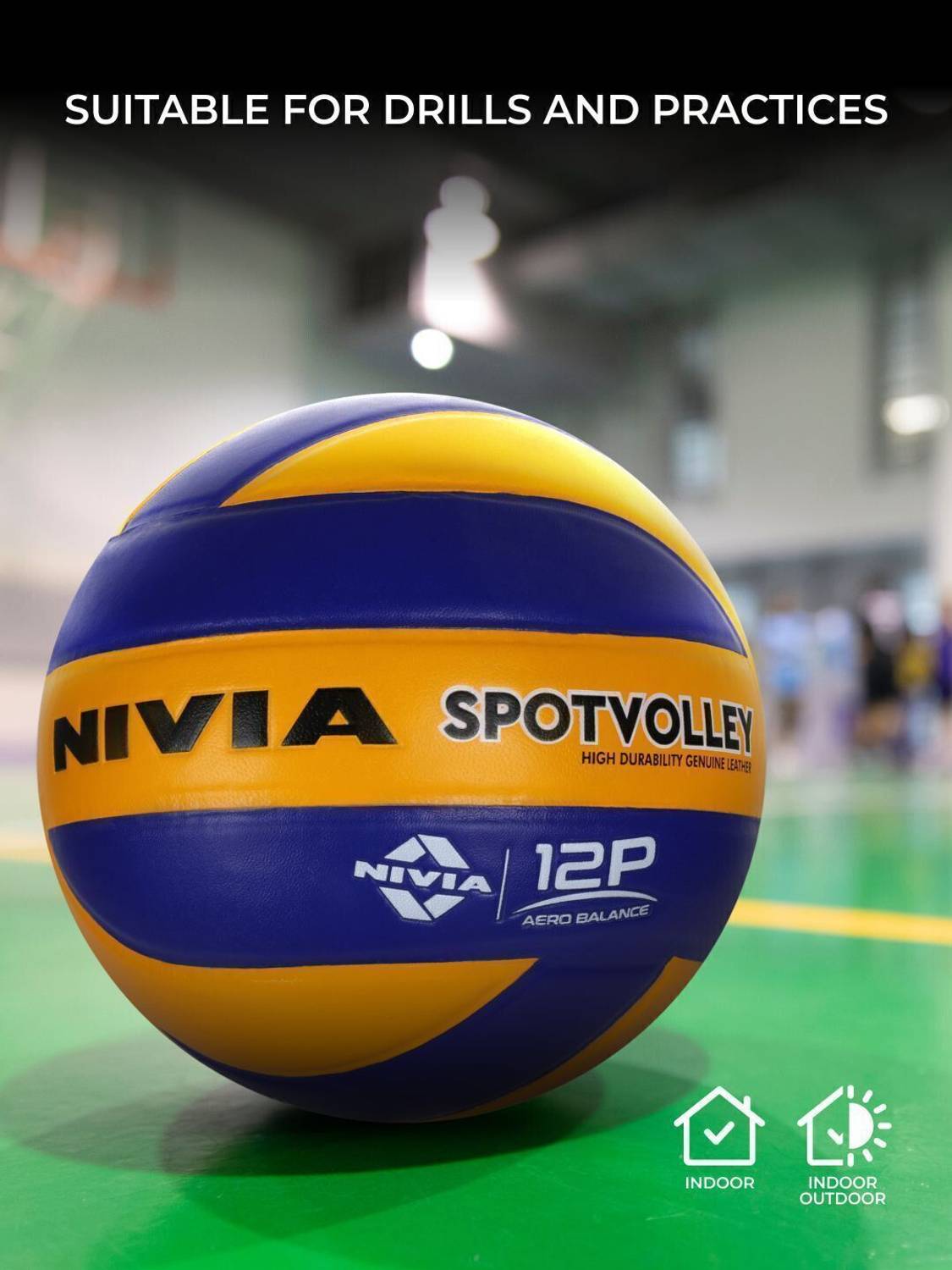 NIVIA Spotvolley Volleyball - Size 4, Blue Pack of 1 - Image 4