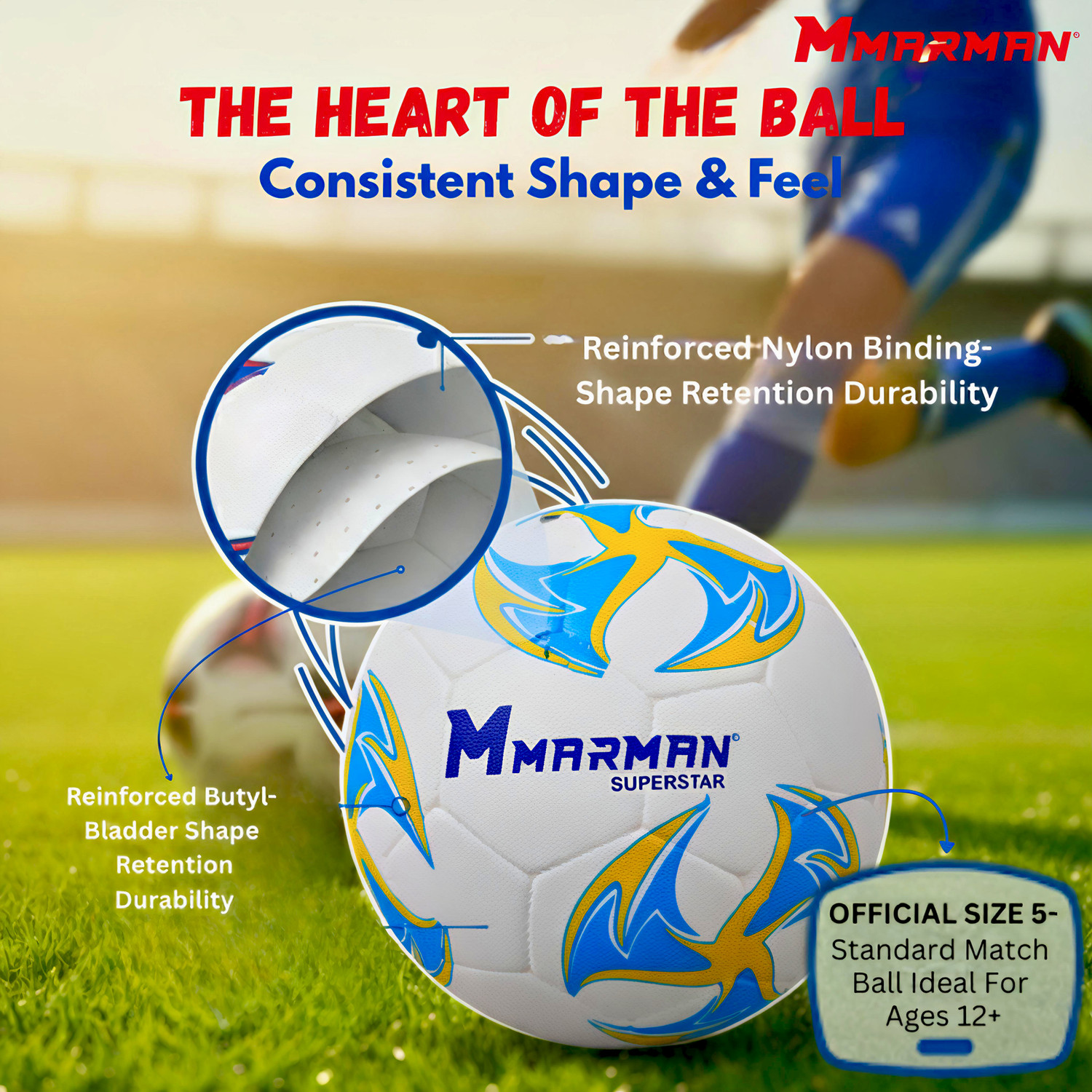 Image of Marman Superstar with Pump Football - Size: 5