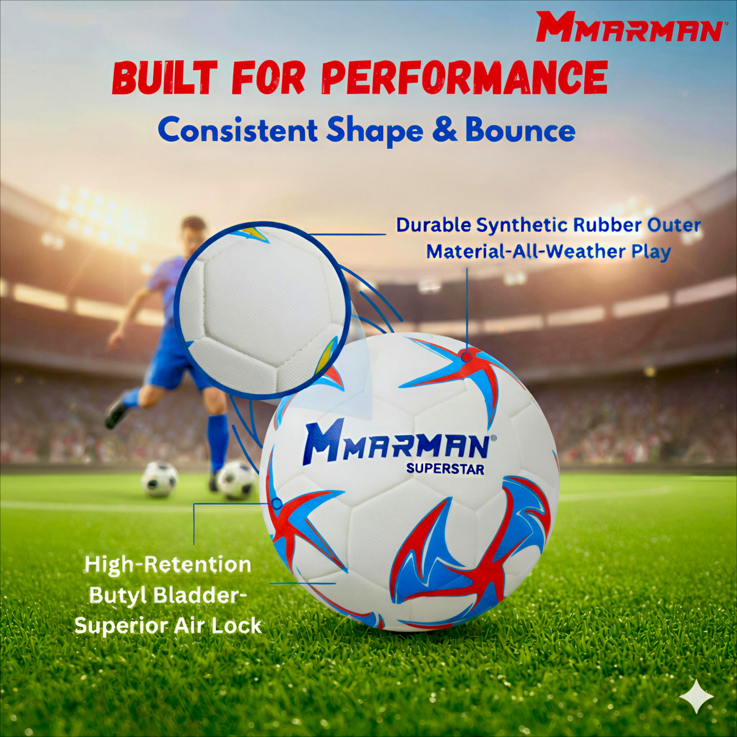 Image of Marman Superstar with Pump Football - Size: 5