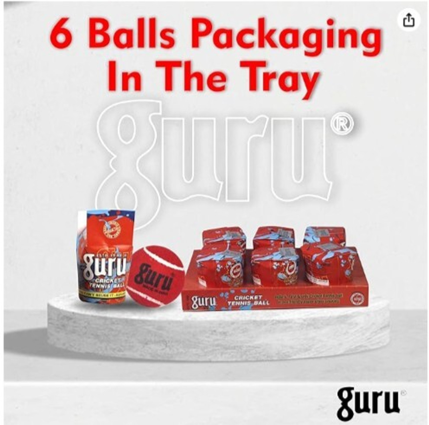 Image of Guru Cricket Tennis Ball, Heavy Weight Ball For Men & Women Cricket Tennis Ball