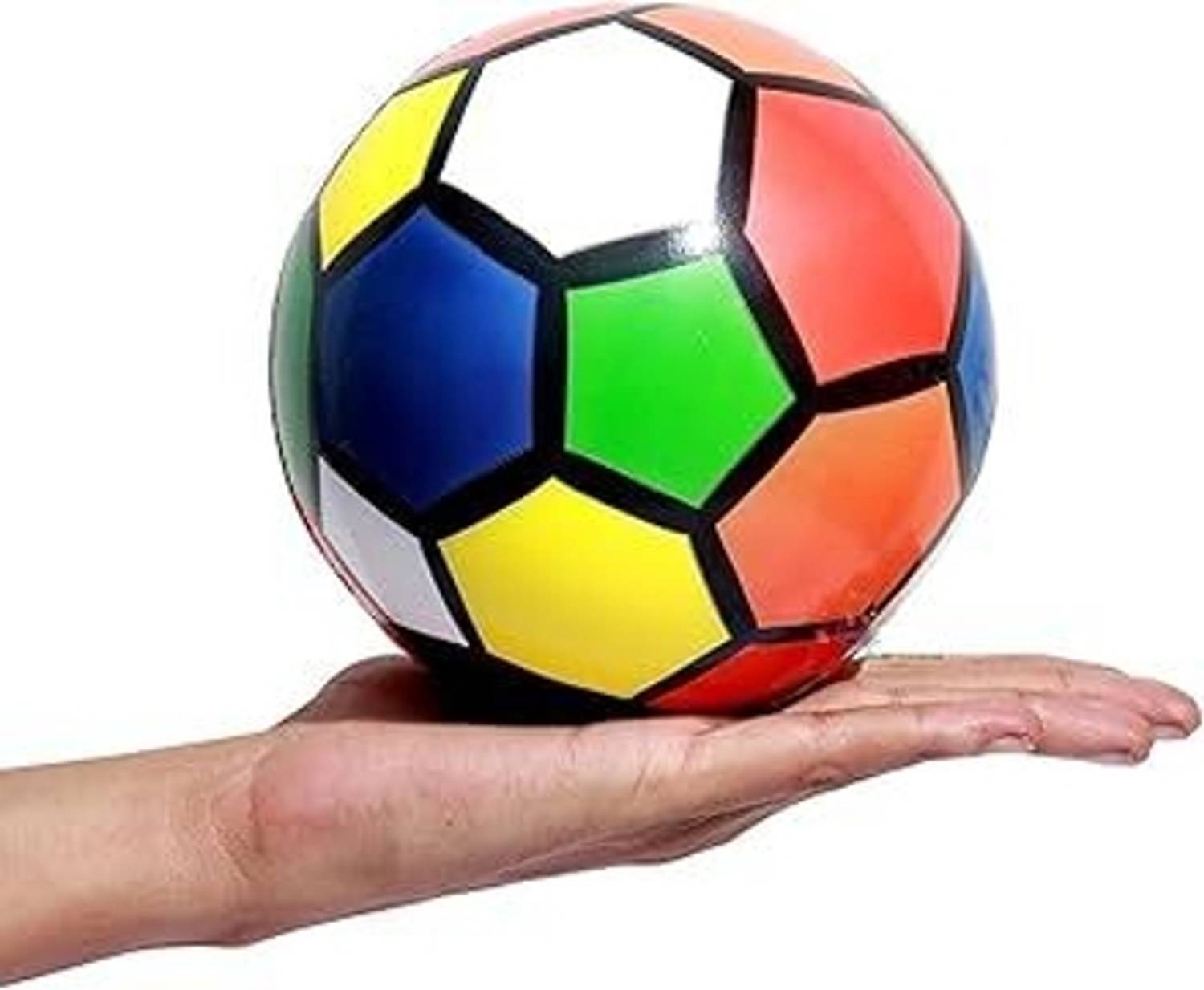 Bhavecommerce Rainbow ball Football - Size: 1