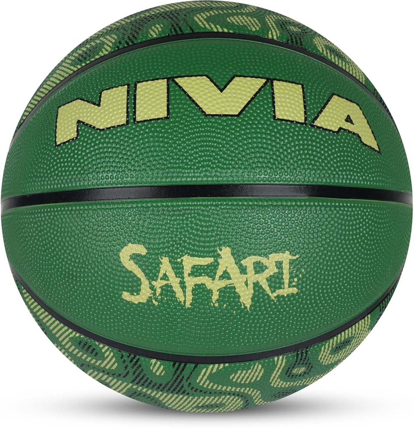 Image of NIVIA Safari Basketball, Molded Durable Rubber Cover , All Indoor & Outdoor Surfaces Basketball - Size: 3