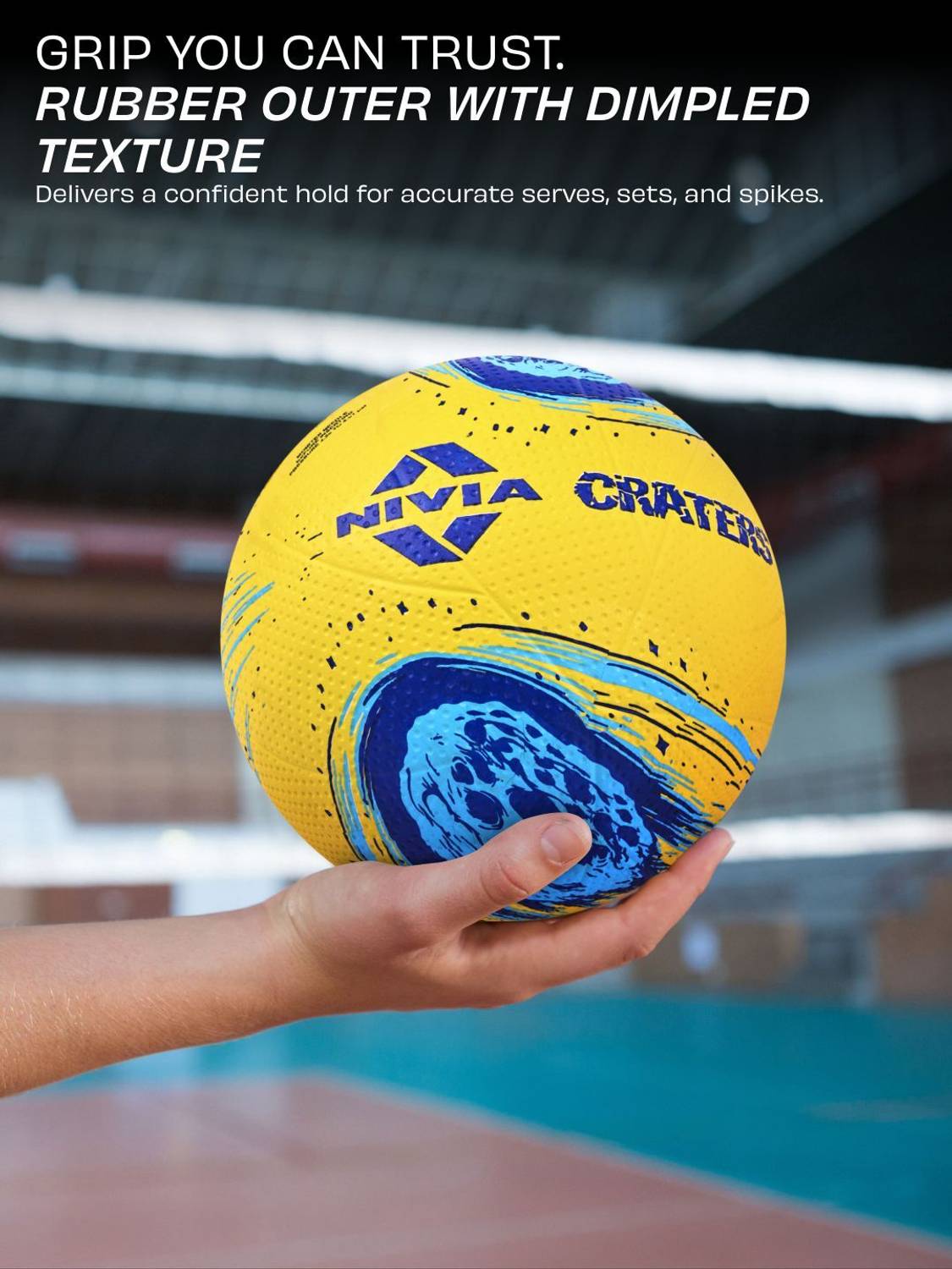 NIVIA Crater Volleyball Size 4 with Pump Pack of 1 - Image 4