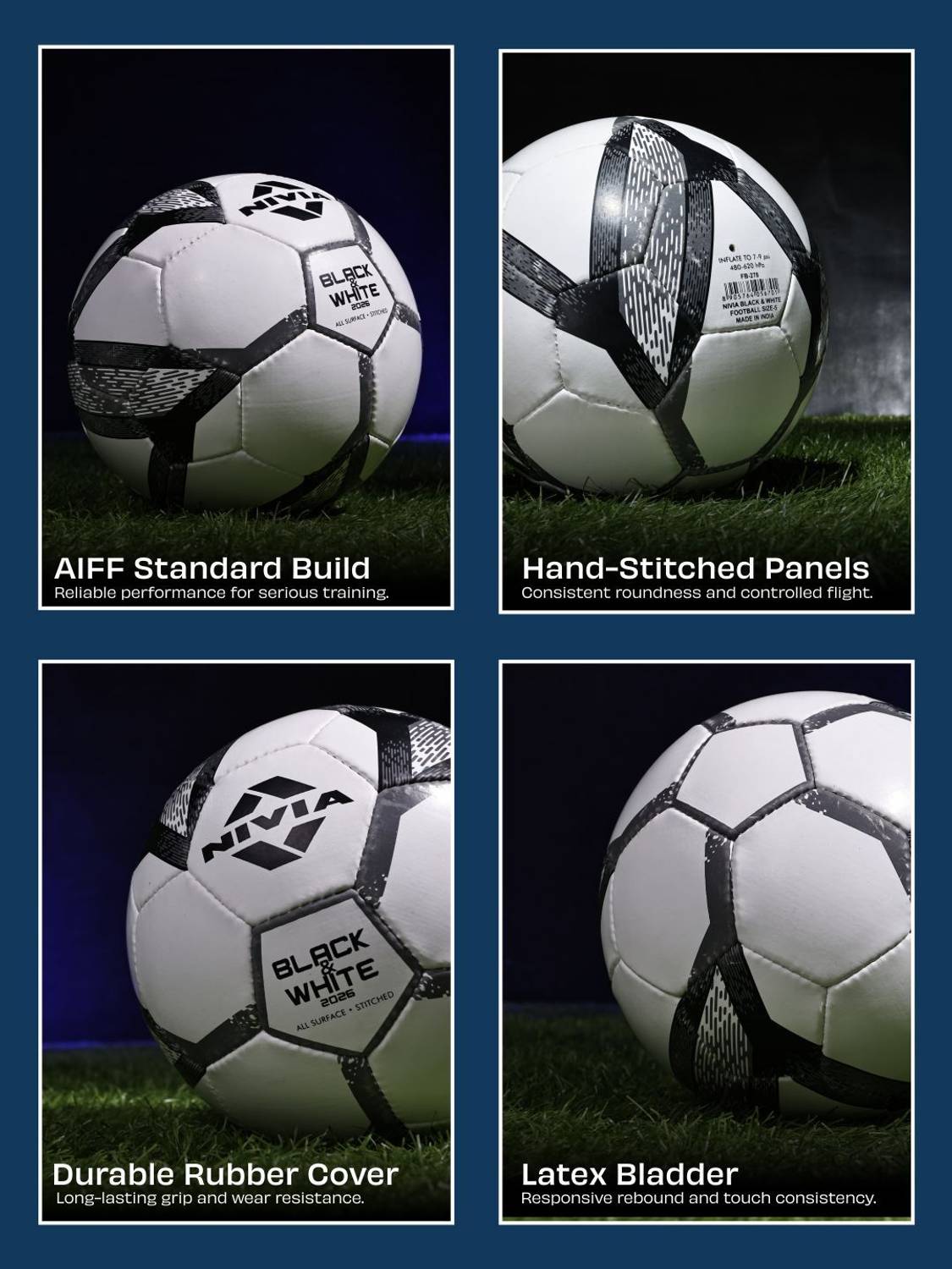 NIVIA 32 Panel Training Football - Size 5 - Image 5