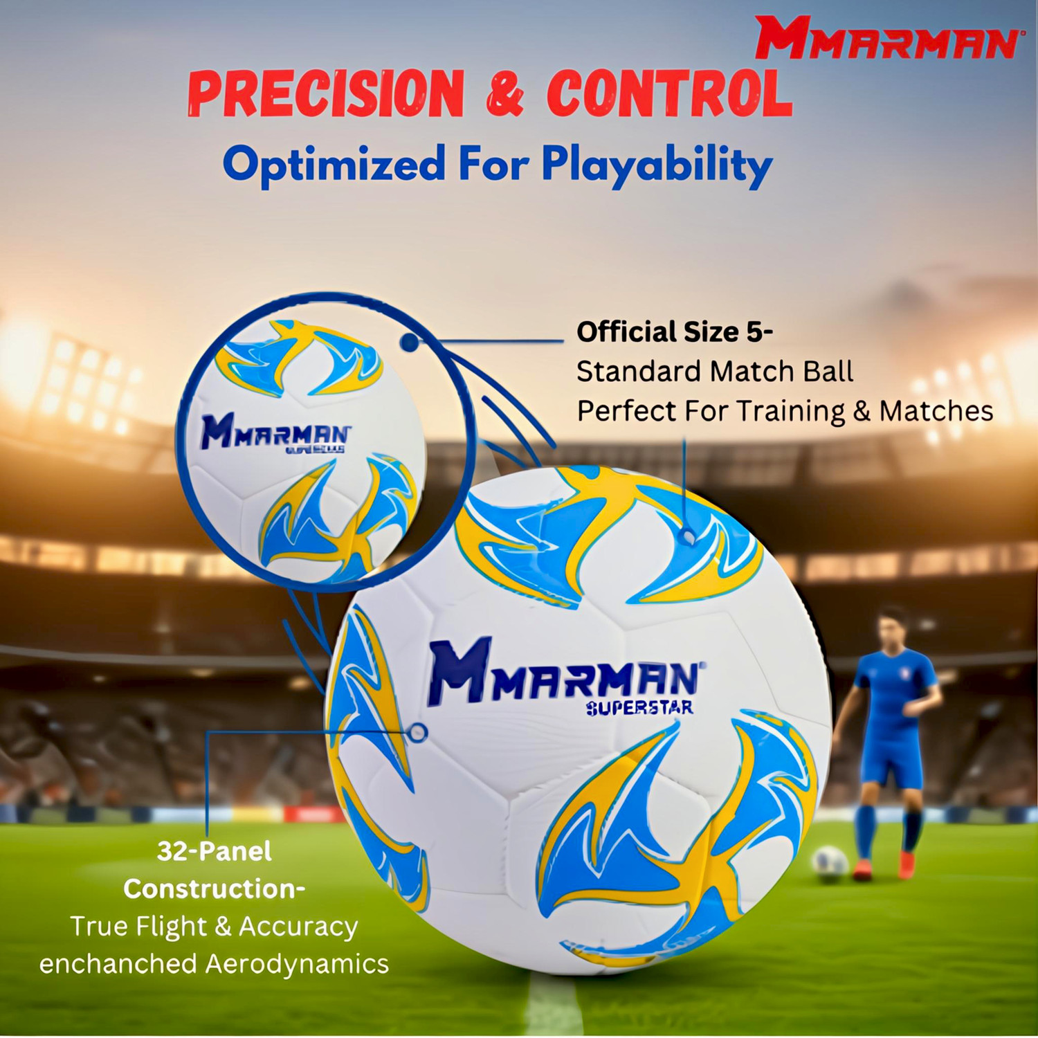 Image of Marman Superstar with Pump Football - Size: 5
