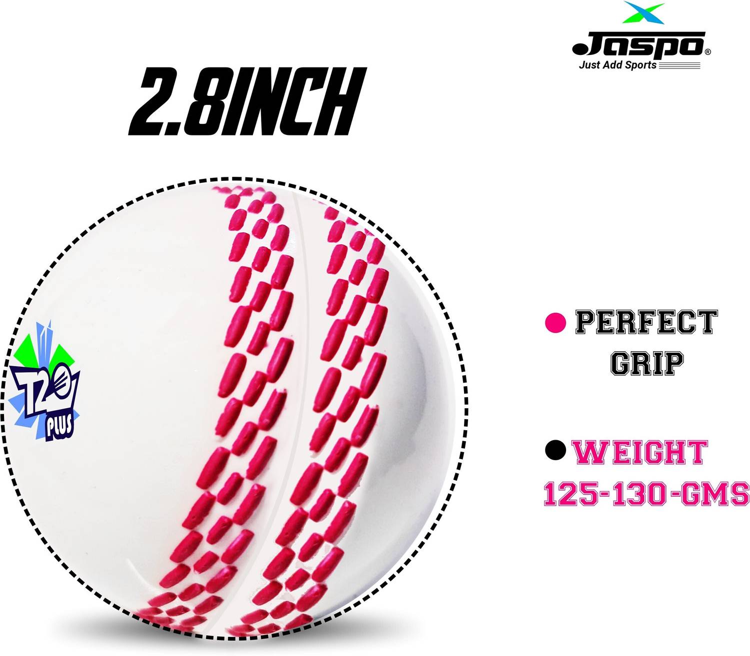 Jaspo T-20 Plus Practice Cricket Ball - Image 3