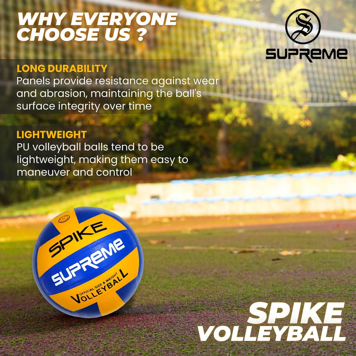 Supreme Spike Volleyball - Size 4 Pack of 1 - Image 3