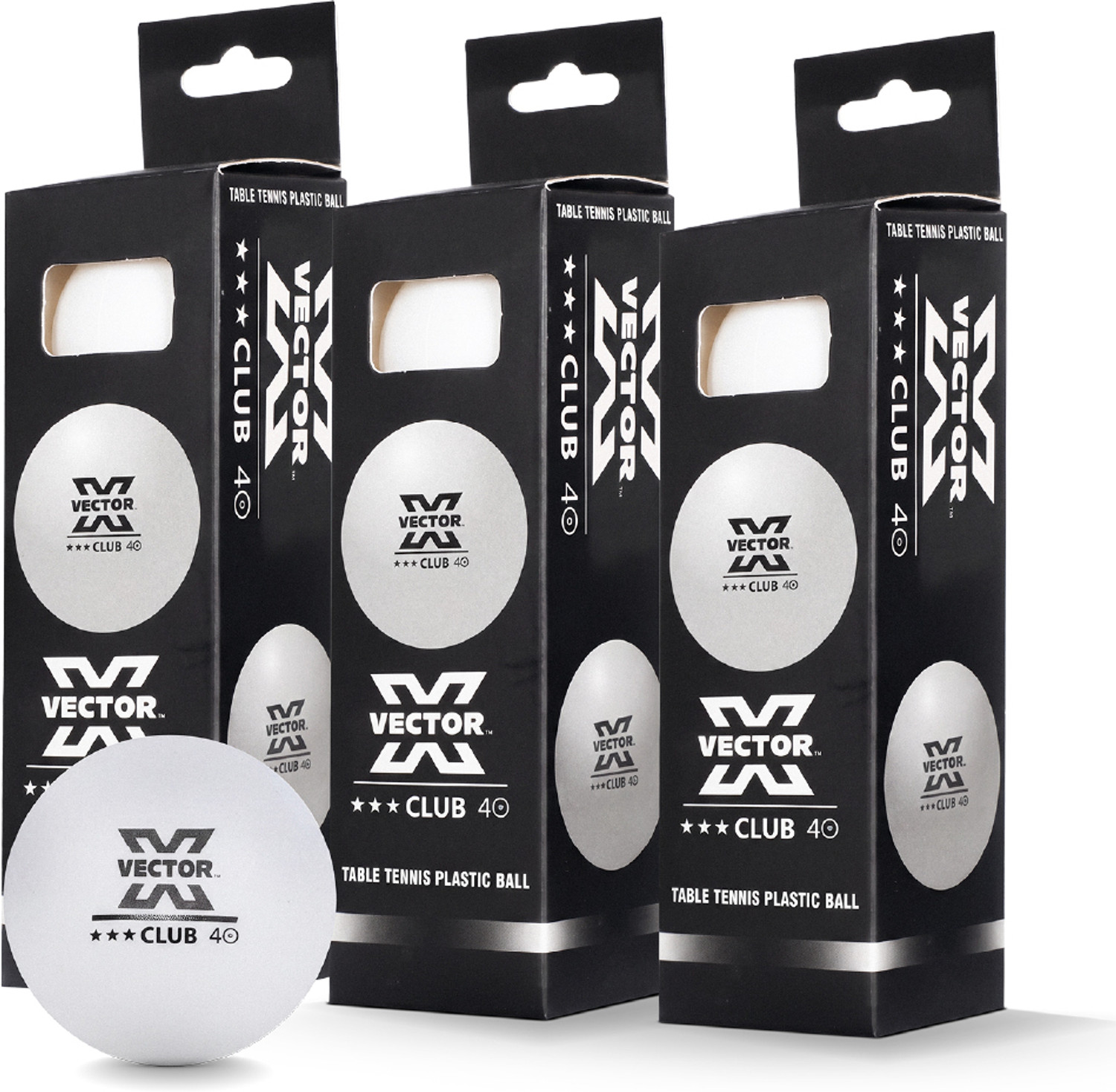 VECTOR X Club 3 Star Premium ABS Plastic Table Tennis Ball