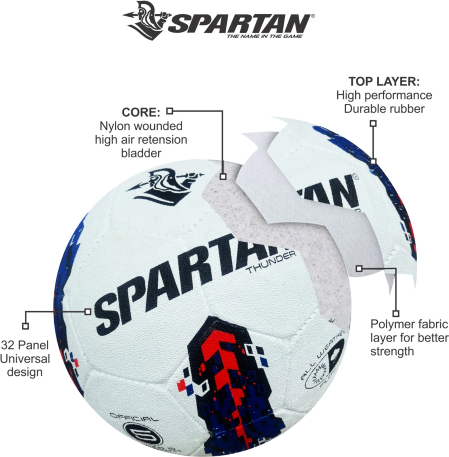 Image of Spartan Thunder with Pump Football - Size: 5