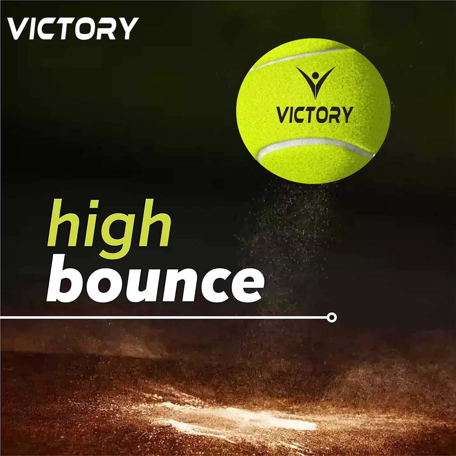 Image of VICTORY Cricket Tennis Balls Medium Weight High Bounce Combo Set Cricket Tennis Ball
