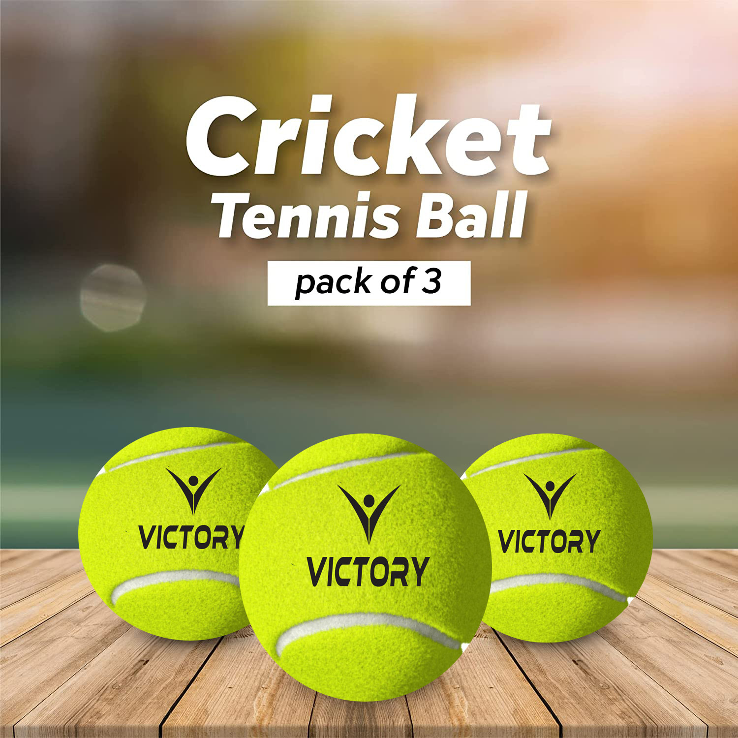 Image of VICTORY Cricket Tennis Balls Medium Weight High Bounce Combo Set Cricket Tennis Ball