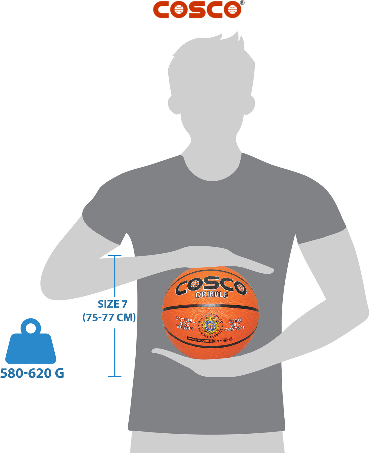 Image of COSCO DRIBBLE Basketball - Size: 7