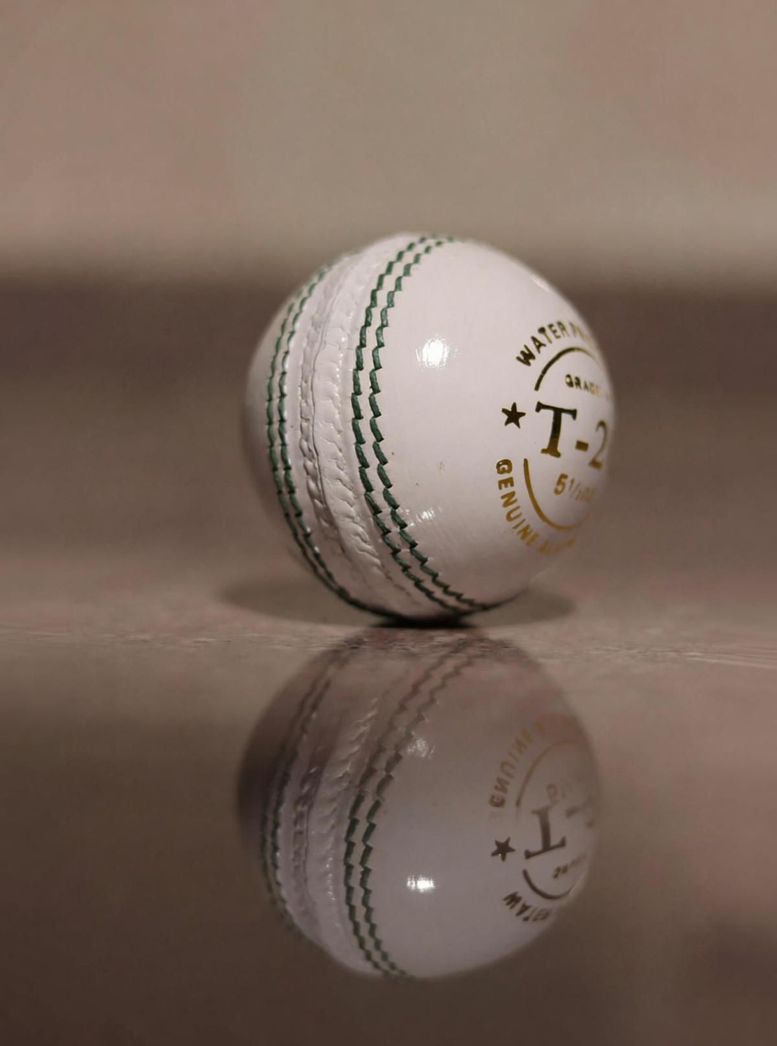 Image of Cricketkingdom WHITE T-20 CRICKE BALL 2PIECE BALL Cricket Leather Ball